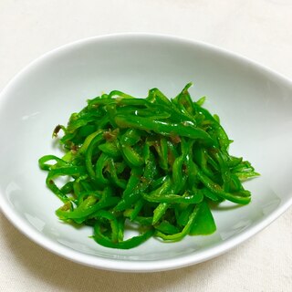 ピーマンの麺つゆおかかお浸し♡